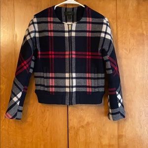 J.Crew Plaid Bomber Jacket